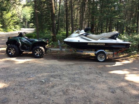 Trailer for a jetski | Suzuki ATV Forum Jetski Trailer, Small Trailer, Jetski, Jet Ski, Trailer, Camping