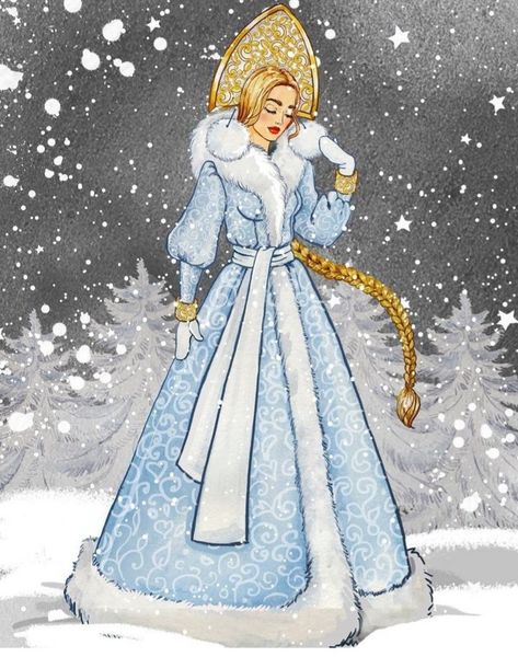 Snow Maiden, Winter Cottage, Rpg Characters, Fairies Elves, Illustrator Illustration, Fabric Painting, Concept Design, Cinderella, Fairy Tales