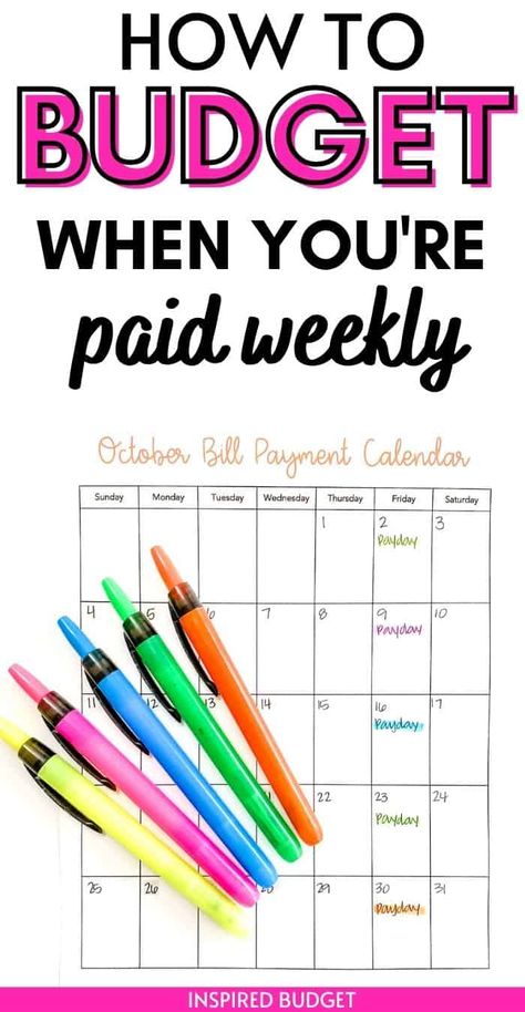 How To Budget When You Get Paid Weekly Weekly Money Budget Planner, 1000 Budget Plan, Monthly Budget Weekly Paycheck, How To Weekly Budget, Budget Board Ideas, Budgeting Finances Weekly Pay, Budgeting Weekly Paycheck, Free Weekly Budget Template, How To Budget For Beginners Weekly