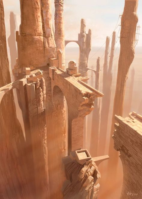 Dark Sun, Lost Paradise, Desert Storm, Fantasy Sci Fi, Landscape Concept, Fantasy City, Fantasy Setting, Biome, Fantasy Places