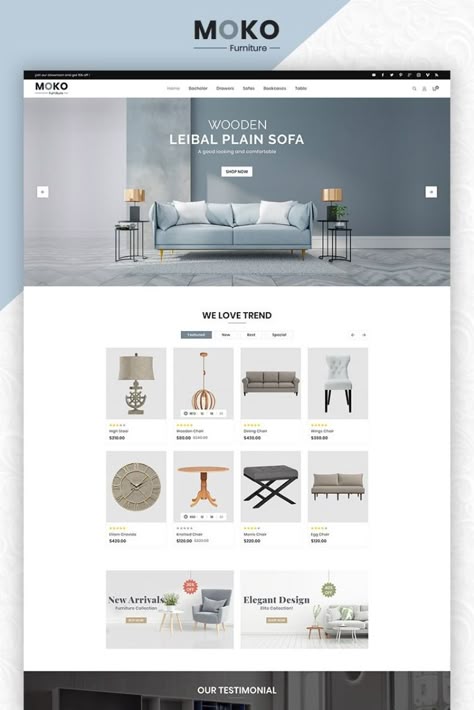 Moko Furniture Clean Store OpenCart Template Furniture Web Design Website Template, Furniture Website Design Inspiration, Furniture Web Design, Furniture Website Design, Furniture Websites, Design De Configuration, Unique Website Design, Furniture Website, Furniture Ads