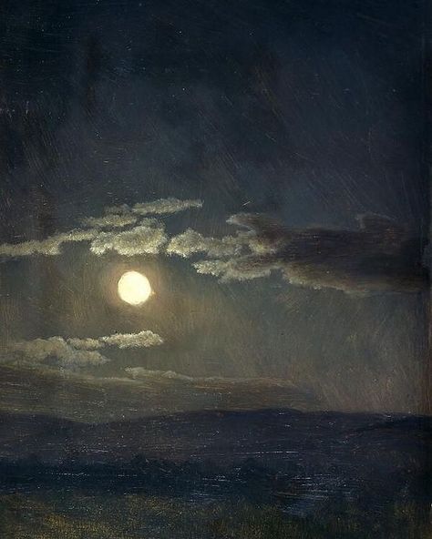 Le Jardin RoBo on Instagram: “Albert Bierstadt (1830-1902)- Moonlight ca 1860 oil on canvas #albertbierstadt #fullmoon #nightscape #nocturne #cloudscape #nightclouds…” Cloud Study, Bowdoin College, Albert Bierstadt, Moonlight Painting, Art Photography Portrait, Moon Painting, Moon Lovers, Cloud Painting, Mind's Eye