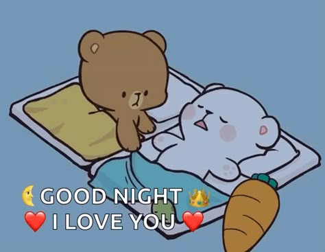 Good Night Babe, Calin Gif, Good Night For Him, Good Night I Love You, Bear Gif, Love Is Cartoon, Love Texts For Him, Good Night Love Quotes, Love You Gif