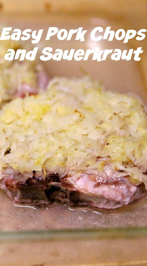 Quick Easy Pork Chop Recipes, Impressive Meals, Pork And Sauerkraut Recipe, Pork Roast And Sauerkraut, Pork Chops And Sauerkraut, Meals For Family, Easy Baked Pork Chops, Sauerkraut Recipe, Pork Roast In Oven