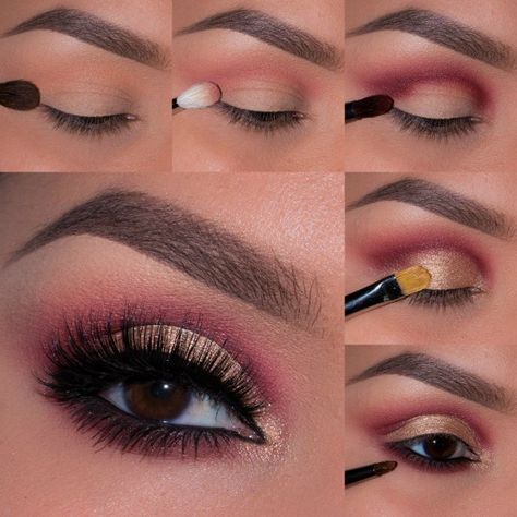 Pink Smokey Eye | Smokey Eye Night Out Makeup Tutorials Make Up For Eyes, Machiaj Smokey Eyes, Pink Smokey Eye, Eye Makeup Steps, Makeup Step By Step, Makijaż Smokey Eye, How To Apply Eyeliner, Eye Makeup Tips, For Eyes