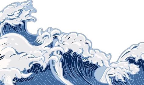 Japan Wave, Creative Wall Painting, Wave Background, Japanese Wave, Wave Illustration, Waves Vector, Goth Wallpaper, Emo Wallpaper, Japanese Waves