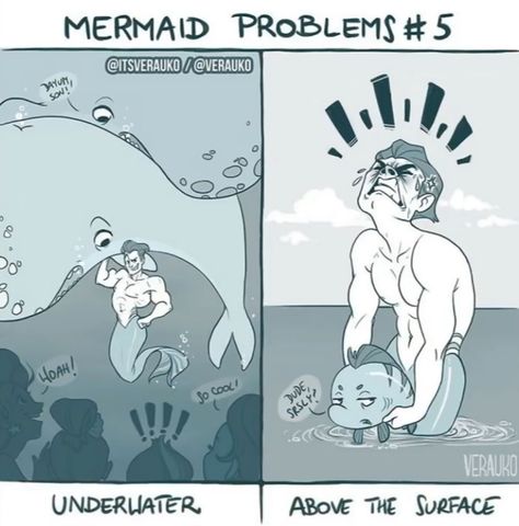 Polish Artist, Online Comics, Funny Drawings, Mermaid Art, Sirens, Funny Comics, Vol 2, Funny Images, Anime Funny