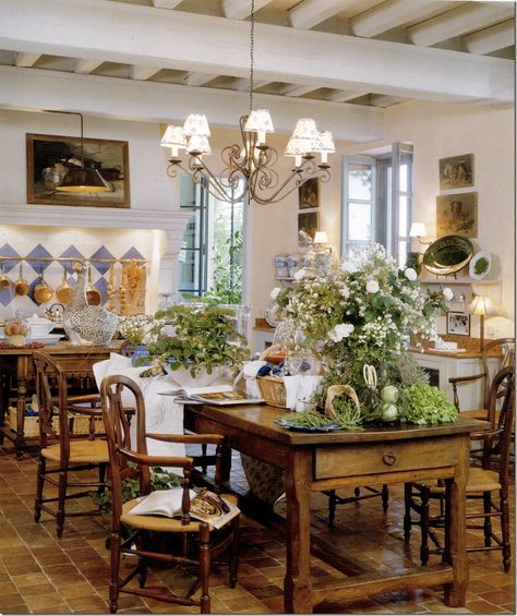 French Country Kitchen Designs, French Country Dining Room, Country Kitchen Designs, Country Dining Rooms, French Country Dining, French Country Kitchens, French Country Design, Estilo Country, Country Style Kitchen