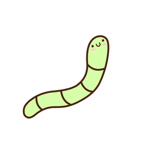 Worm Animal Kawaii - Free image on Pixabay Free Illustration, Free Image, Stock Illustration, Stock Images, Music, Kawaii