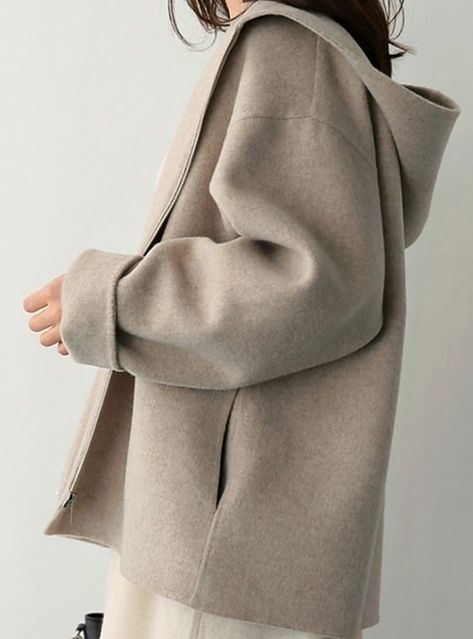 Woolen Coat Woman, Female Shorts, Woolen Coat, Black Khakis, Short Coat, Aaliyah, Hooded Coat, Wool Jacket, Colorful Fashion