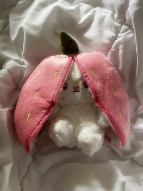 Strawberry Bunny, Personalized Sketchbook, Kawaii Fruit, Diy Boho Decor, Strawberry Baby, Disney Animated Movies, Kawaii Plush, Rabbit Toys, Bunny Toys