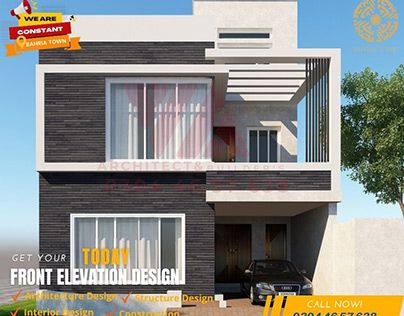 5 Marla House Front Elevation, House Front Elevation, Front Elevation Design, Bahria Town, Front Elevation Designs, Design Building, Elevation Design, Architecture 3d, Interior Architect