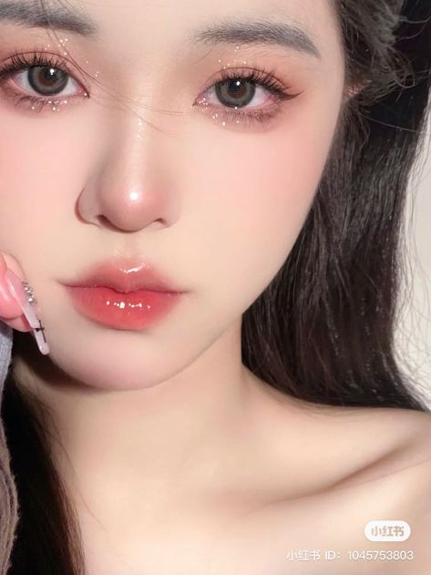 Princess Aesthetic Makeup, Princess Makeup Aesthetic, Makeup Ala Korea, Makeup Asia, Makeup Ulzzang, Makeup Douyin, Korean Makeup Look, Princess Makeup, Douyin Makeup