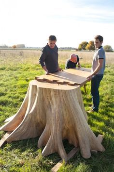 It Took 8 Months to Uproot Tree Stump and Form the Square Root Table Root Table, Tree Stump Table, Stump Table, Eco Friendly Furniture, Tree Table, Log Furniture, Wood Creations, Tree Stump, Woodworking Projects Plans