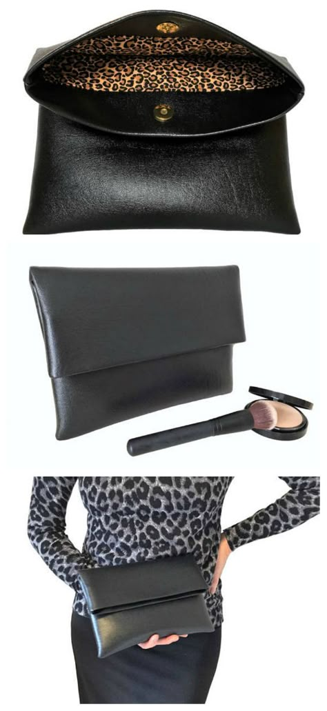 Diy Bags Easy, Clutch Sewing, Best Leather Wallet, Clutch Pattern, Fold Over Clutch, Diy Clutch, Sewing Easy Diy, Diy Bag Designs, Modern Bag