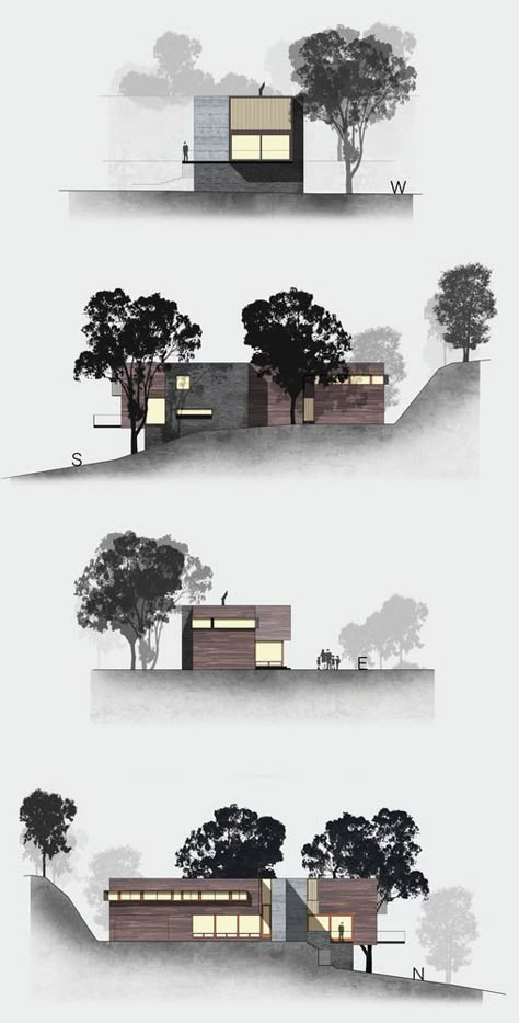 Gallery - Invermay House / Moloney Architects - 37 Portfolio D'architecture, Architecture Elevation, Architecture Presentation Board, Plans Architecture, Architecture Board, Architecture Graphics, Architectural Section, Layout Architecture, Green Architecture