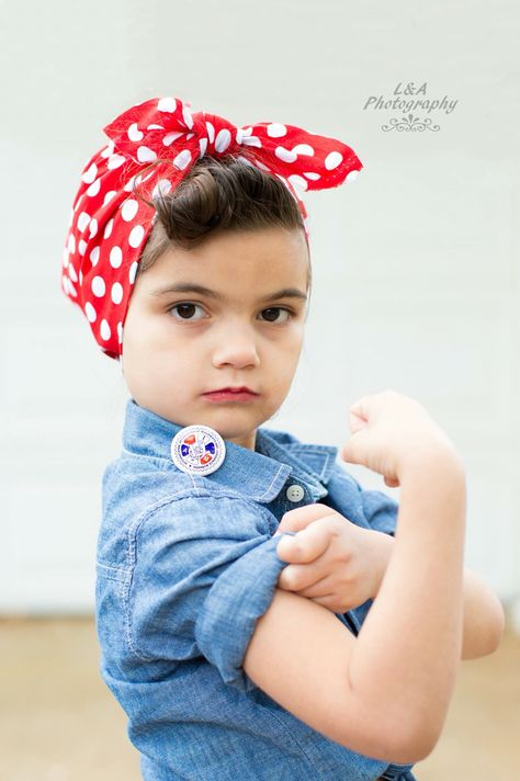 Rosie the riveter Rosie The Riveter Photoshoot, Union Strong, Coca Cola Mini, Women Poses, Rosie The Riveter, We Can Do It, Female Poses, Birthday Photoshoot, Baby Photography