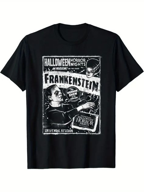 Frankenstein & Frankenstein T-shirt - Temu Frankenstein Bride Of Frankenstein, Frankenstein Bride, Universal Studios Halloween, Halloween Horror Nights, Horror Nights, Horror Show, Bride Of Frankenstein, Fashion Toys, Halloween Horror