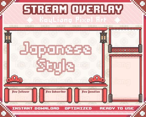 Japanese Style Stream Overlays Japanese Twitch Overlay, Chat Box Design, Pixel Border, Pixel Overlay, Lineart Inspiration, Account Ideas, App Aesthetic, Vtuber Assets, Stream Design