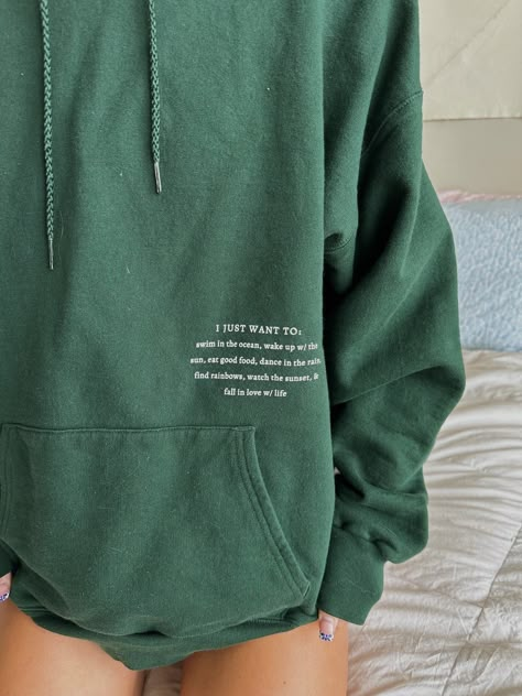 GREEN SUMMER BUCKET LIST HOODIE – Olive Lynn Olive Lynn, Winter Goals, Off White Hoodie, Summer Bucket Lists, Green Hoodie, Summer Bucket List, Dancing In The Rain, Summer Bucket, White Hoodie