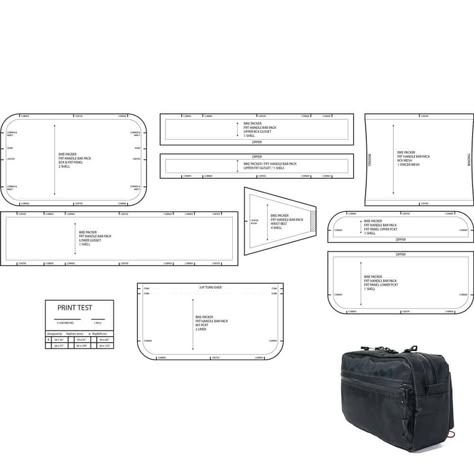 Cycle Psycho Hip Pack Template/Pattern | DIY, MYOG - Ripstop by the Roll Hip Pack Pattern, Canvas Backpack Pattern, Diy Laptop Bag Pattern, Hip Bag Pattern, Leather Backpack Pattern, Leather Patterns Templates, Leather Knife Sheath Pattern, Fanny Pack Pattern, Pattern Package