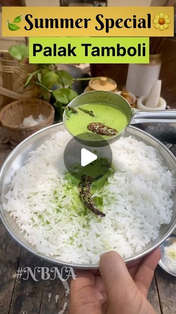 NBNA | So Satisfying!! Summer Special Palak Tamboli  Ingredients used : Oil Green chilli Spinach Garlic Pepper Coconut  Coriander leaves Grind i... | Instagram Palak Kofta Recipe, Kofta Curry, Kofta Recipe, Used Oil, Cumin Seeds, Mustard Seeds, Food Recipes Vegetarian, Green Chilli, So Satisfying