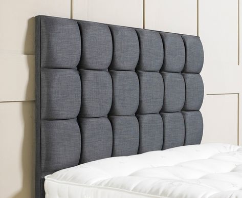 Fabric Covered Headboard, Bed Back Design, Bed Headboard Design, Headboard Bed, Linen Headboard, Headboard Cover, Grey Headboard, Cushion Headboard, Fabric Headboard