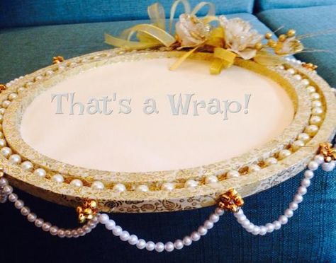 Engagement Plate, Engagement Ring Platter, Ring Platter, Wedding Platters, Indian Wedding Gifts, Thali Decoration, Thali Decoration Ideas, Wedding Gift Pack, Bridal Gift Wrapping Ideas