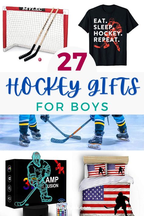 Gifts For Hockey Lovers, Hockey Christmas Gifts, Hockey Easter Basket Ideas, Gifts For Hockey Players, Hockey Gifts For Team, Hockey Gifts For Boys, Hockey Coach Gift Ideas, Senior Gifts Sports, Hockey Basket