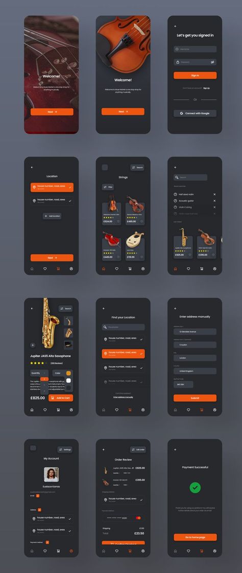 MuseMarket E-ccomerce Mobile App UI Kit High Quality UI Kit of an E-ccomerce App (20+ Screens, with Component/Pattern Library Included) E Commerce App, E-commerce App, Mobile Library, Modern Mobile, Mobile Web Design, Web Tools, Mobile App Ui, Pattern Library, Mobile Web