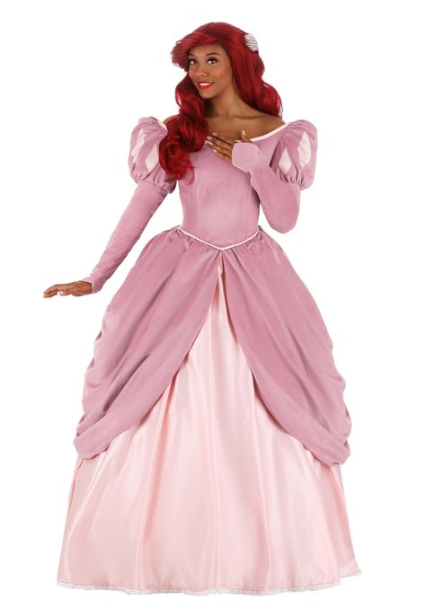 PRICES MAY VARY. Size: X-Small COSTUME INCLUDES: This Disney The Little Mermaid Ariel Costume for women includes a dress designed to look like a velour gown over a dull satin chemise. The outfit includes a clear plastic comb. FROM FUN COSTUMES: We're Halloween costume specialists and we're very excited to team up with Disney to make licensed outfits from their most celebrated animated features. Fans of Disney's The Little Mermaid will love roleplaying and recreating movie moments with this Pink Pink Dress Costume, Disney Ariel Costume, Disney Dresses For Women, Ariel Pink Dress, Ariel Pink, Ariel Costume, Ariel Costumes, Plus Size Disney, Fun Costumes