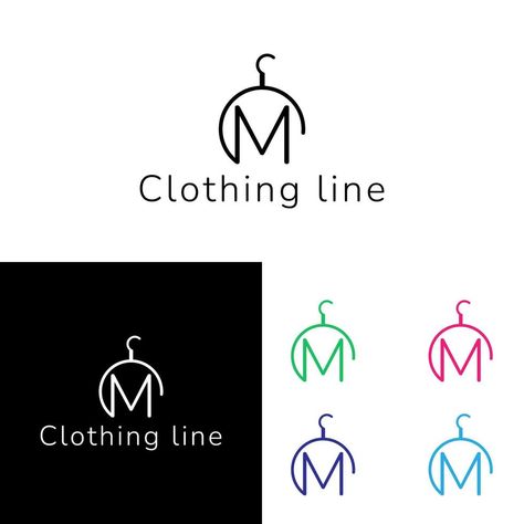 Fashion Designer Logo Ideas, Clothing Logo Design Ideas, Clothing Line Logo, M Branding, Clothing Line Logos, Md Fashion, G Logo Design, Clothing Logo Design, Dress Logo