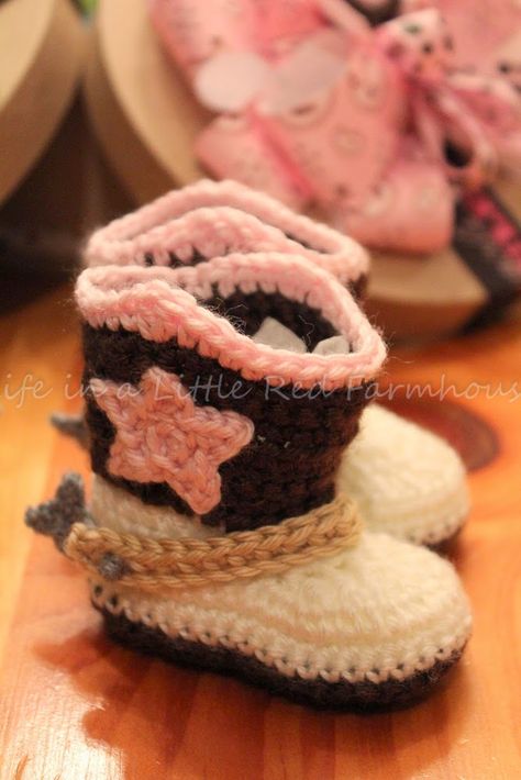 Crochet Cowboy Boots, Crocheted Baby Booties, Baby Cowboy Boots, Crochet For Babies, Cowboy Baby, Crochet Boots, Crochet Baby Boy, Boots Patterns, Booties Crochet