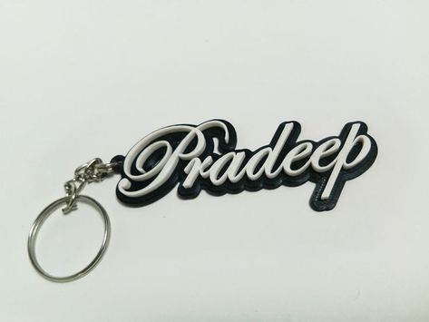 Hello!!!!!!! Pradeep Named Keychain. (3D Printed) Last Option, Letter I, Super Glue, A Letter, My Youtube Channel, Different Colors, 3d Printing, Personalized Items