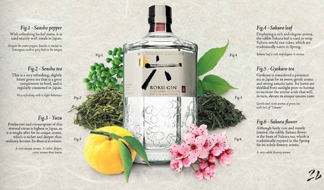 Cocktails Distilled | Japanese Craft Gin, Roku, Now Available in Australia Roku Gin, Gyokuro Tea, Sakura Mochi, Sencha Tea, Premium Gin, Gin Tasting, Craft Gin, Ice Cake, Japanese Craft