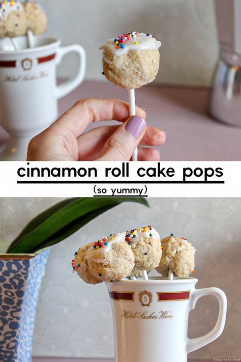 cinnamon roll cake pop Cinnamon Roll Pops, Cinnamon Roll Cake Pops, Cinnamon Cake Balls, Cinnamon Cake Pops, Cinnamon Roll Cake With Cream Cheese Icing, Treats Business, Cinnabon Cinnamon Roll Cake Allrecipes, Make Cake Pops, Picky Palate