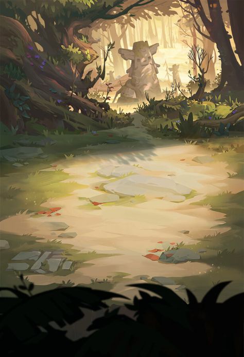 ArtStation - AFK Rainforest 3 Trust Art, 2d Game Background, Afk Arena, Pattern Game, Fantasy Background, Forest Background, Game Background, Concept Art Drawing, Fantasy Art Landscapes