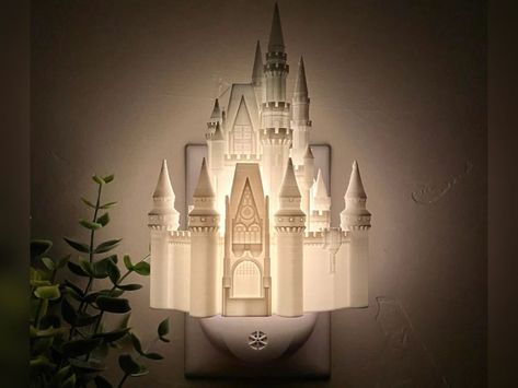 Cinderella Nursery, Cinderella Room, Disney Playroom, Disney Princess Bedroom, Wall Night Light, Disney Princess Nursery, Castle Night, Disney Princess Room, Disney Room Decor