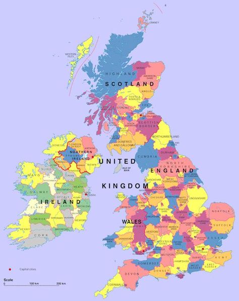 Map Of UK And Ireland | Map of UK Counties in Great Britain, Northern Ireland, and in addition ...: Kingdom Map, Map Of Great Britain, United Kingdom Map, Map Of Britain, Georgia Map, England Map, Ireland Map, County Map, Printable Maps