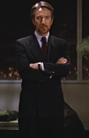 Hans Gruber in Die Hard Hans Gruber, Hans Landa, Alan Rickman, Costume Designer, Die Hard, Action Movies, Christmas Movies, Harry Potter, Angeles