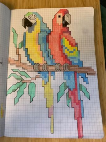 Pixel Art In Graphing Paper, Pixel Art Graphing Paper, Grid Paper Art Drawings, Graphing Paper Drawings, Graph Paper Designs Drawing, Pixel Art Drawings Ideas, Graph Paper Drawings Easy, Graphic Paper Drawing, Square Paper Drawing