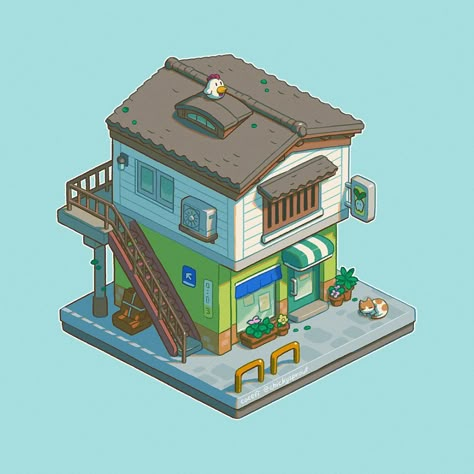 pic.twitter.com/7iOgncK1KN Isometric Drawing, Building Illustration, Isometric Art, Isometric Design, Takayama, Isometric Illustration, Pixel Art Design, Building Art, 3d Modelling