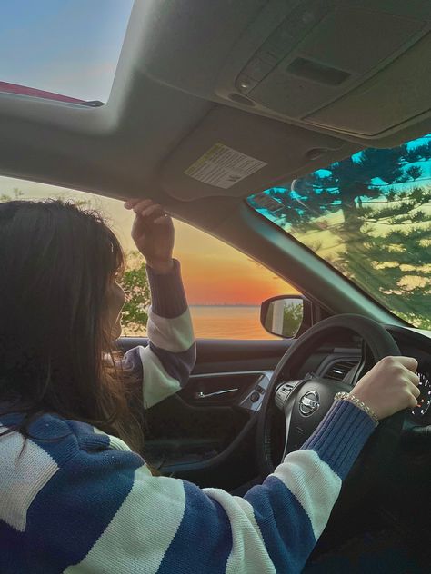 Car Driving Aesthetic Picture, Driving Asthetic Picture, Hand Out The Car Window, Driving Windows Down Aesthetic, Sunset Drives Aesthetic, Driving With The Windows Down, Driving On Highway Aesthetic, Cars With Sunroof, Driving With The Windows Down Aesthetic