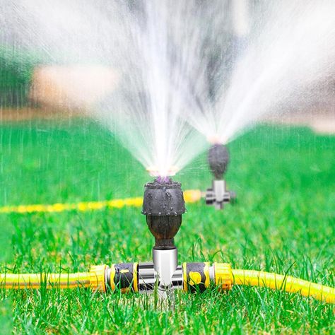 PRICES MAY VARY. ● Save Time and effort: The Garden Sprinkler system will take the hassle out of watering your garden and lawn, freeing up your time to relax and enjoy it. ● Full coverage irrigation: With 360-degree rotation, this auto irrigation sprinkler system delivers a full range of coverage, for even watering and greener grass. ● High-quality design: Made from 4 points alloy, this durable sprinkler system kit is designed to withstand harsh weather conditions and provide long-lasting result Lawn Irrigation, Garden Grass, Garden Sprinklers, Sprinkler Heads, Water Sprinkler, Lawn Sprinklers, Grasses Garden, Watering & Irrigation, Sprinklers