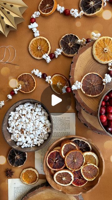 Orange Cranberry Popcorn Garland, Cranberry Popcorn Garland, Dried Cranberry Garland, Orange And Cranberry Garland, Popcorn And Cranberry Garland, Cranberry Garland, Christmas Feels, Popcorn Garland, Christmas Popcorn