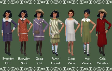 A Heathen, Conceivably. 20s Cc Sims 4, Sims 4 Cc 1940s, Sims 4 1910s Cc, Sims 4 1940s, Sims Regency, Sims Victorian, Sims Download, Sims 4 Decades Challenge, 1920s Looks