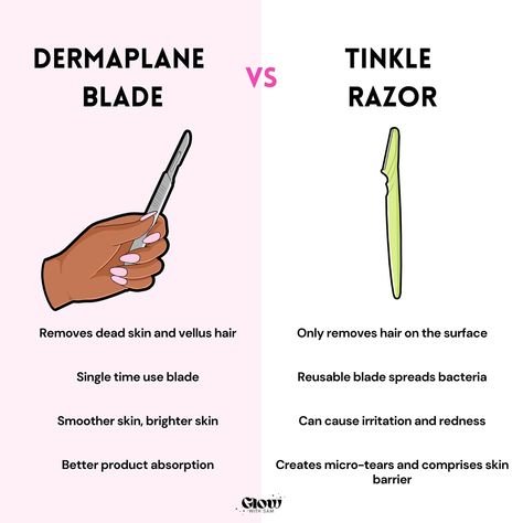 Ditch the at home “dermaplane” and come see me at @bossgalbeautybar 🩷 Just saying… Benefits of professional dermaplaning: Smoother skin Brighter skin Reduced fine lines Better makeup application Improved product absorption Reduced breakouts Reduced acne scars Immediate results A tinkle razor has a jagged blade that can cause micro-tears in the skin and reusing that same blade can harbor bacteria and lead to an infection 😱 Micro tears in the skin can weaken the skin’s barrier that can lead... Dermaplane Benefits, Tinkle Razor, Dermaplaning At Home, Esthetician Tips, Skincare Knowledge, Esthetician Inspiration, Esthetician Quotes, Esthetician School, Better Makeup