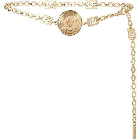 Versace Designer plaque-detailed chain belt (410 CAD) ❤ liked on Polyvore featuring accessories, belts, jewelry, versace, versace belt, adjustable belt and chain belts Versace Chain, Designer Belt Bag, Belt Chain, Versace Designer, Bag Obsession, Chain Belts, Cross Chain, Designer Belts, Virtual Stylist