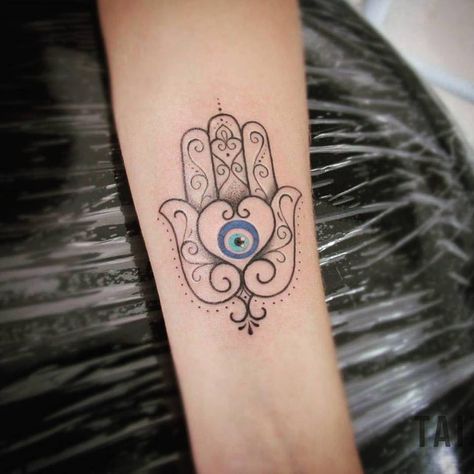 pandora ink Fatima Hand Tattoo, Key Tattoo Designs, Hamsa Tattoo Design, Hamsa Hand Tattoo, Third Eye Tattoos, Eye Tattoos, Evil Eye Tattoo, Key Tattoo, Hamsa Tattoo