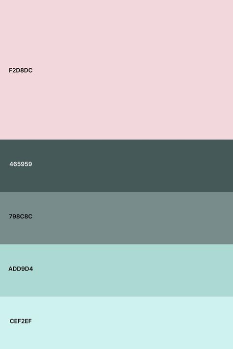 Pale Pink Pallet Colour Palettes, Light Teal Color Palette, Pastel Aesthetic Bedroom, Aqua Palette, Mint Color Palettes, Blue Color Pallet, Aqua Color Palette, Tropical Room, Teal Palette